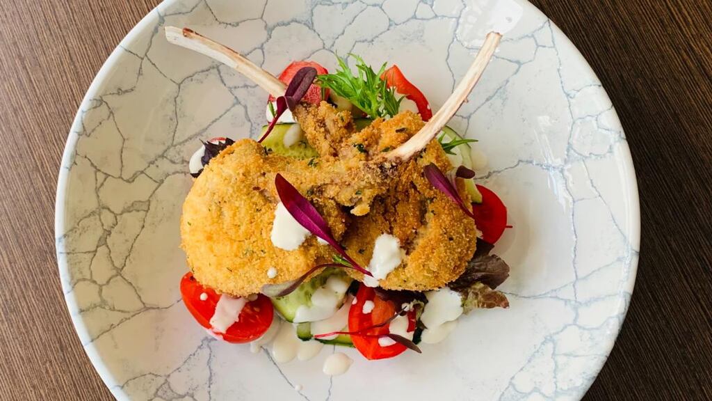 Calvey’s Achill rack of lamb with Velvet Cloud Caesar dressing