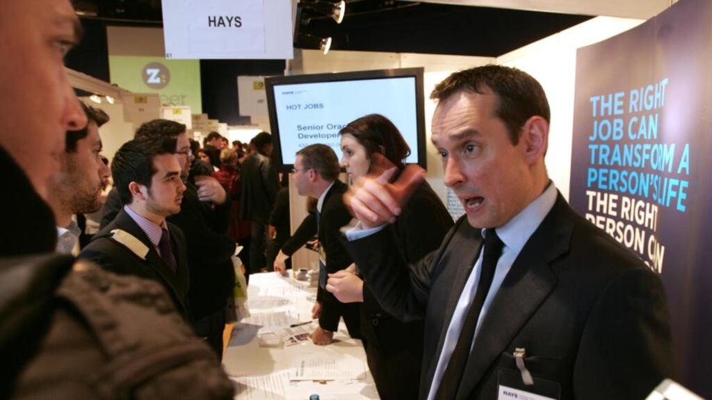 Richard Eardley, managing director of the Irish branch of Hays, at a Careerzoo seminar in 2011. Hays reported an 8 per cent rise in third-quarter net fees. Photograph: Matt Kavanagh