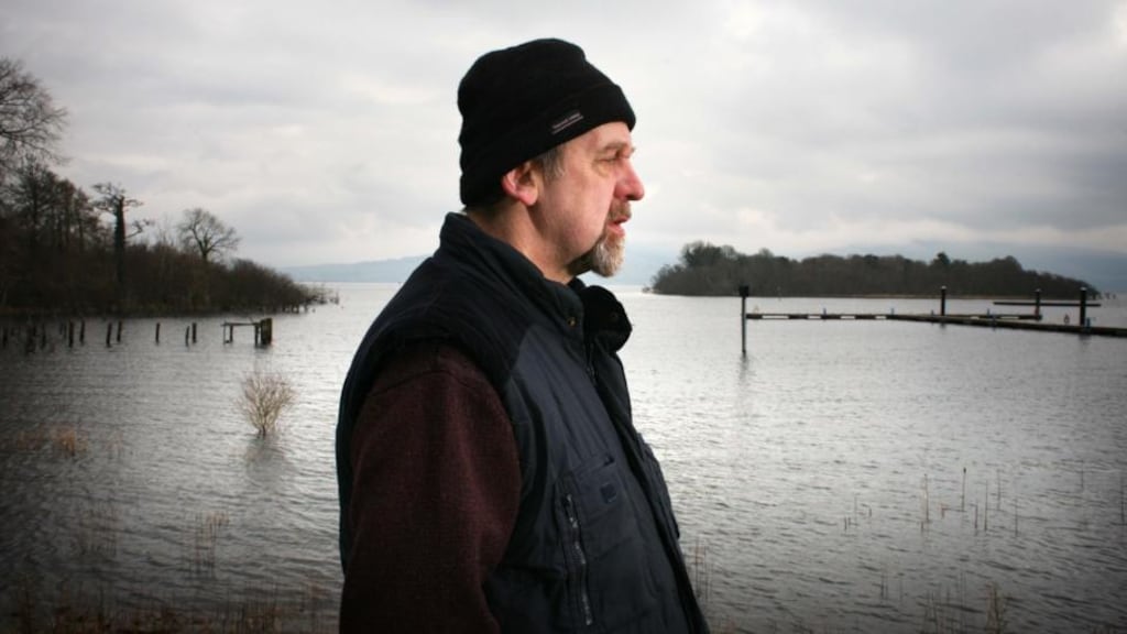 Michael Harding at Lough Allen, Co Leitrim. Photograph: Brian Farrell