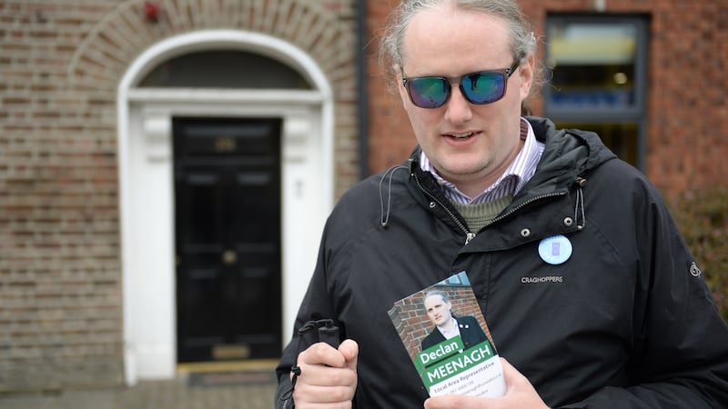 Local election candidate for Cabra-Glasnevin, Declan Meenagh. Photograph: Dara Mac Dónaill