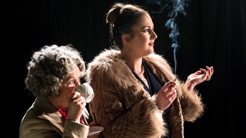 Eileen Lahiffe as Grace and Nicola Sheehan as Pam in Corofin Dramatic Society’s production of ‘A Day In The Death Of Joe Egg’, by Peter Nichols. Photograph: John Kelly