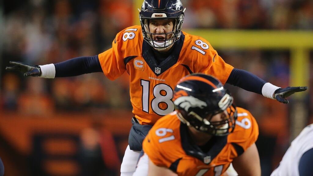 Peyton Manning, whose clean-cut image is in danger of unravelling. Photograph: Doug Pensinger/Getty Images