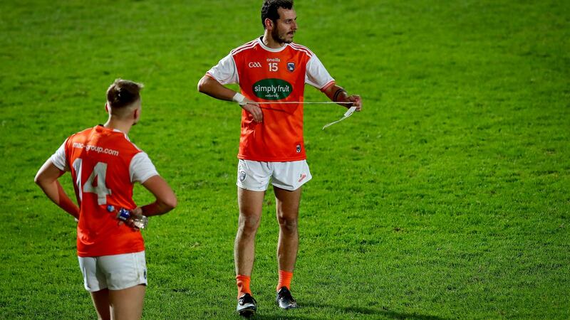Jamie Clarke and Armagh were promoted to Division 1 for the first time in eight years. Photograph: Ryan Byrne/Inpho