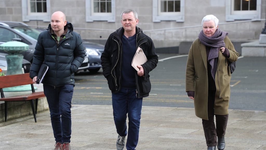 Left-leaning TDs Paul Murphy, Richard Boyd Barrett and Bríd Smith held discussions with Sinn Féin on housing and finance on Friday morning. Photograph Nick Bradshaw/The Irish Times