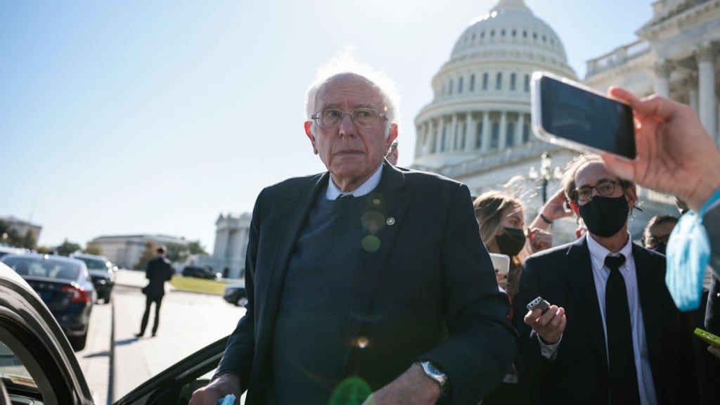 Senator Bernie Sanders ‘may have lost a nomination, but he won the argument over what today’s Democratic Party is – more taxes, more spending, more borrowing’. File photograph: Getty Images