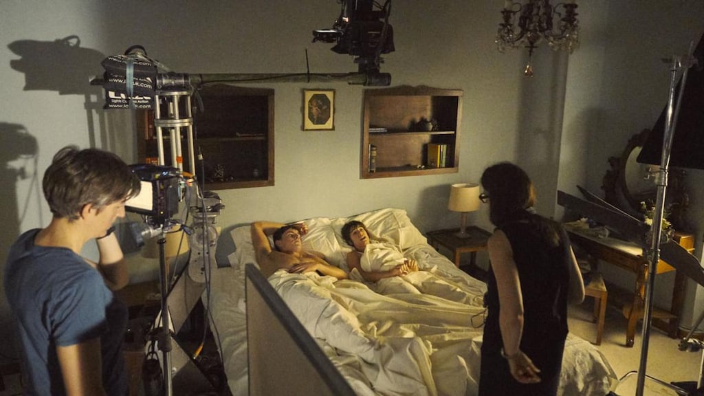 Normal People: Paul Mescal and Daisy Edgar-Jones on set. Photograph: Enda Bowe/Element/RTÉ