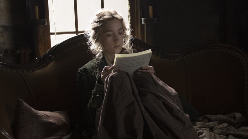 Saoirse Ronan on the set of Little Women, directed by Greta Gerwig