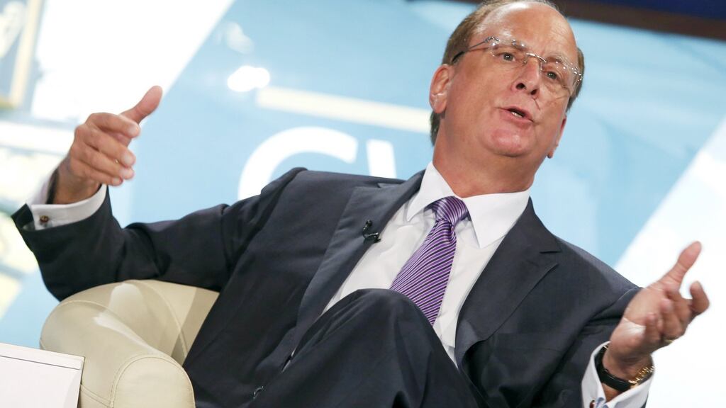 BlackRock chief executive Larry Fink: “There is so much uncertainty in the world and that is leading to more volatility.” Photograph: Yuri Gripas/Reuters