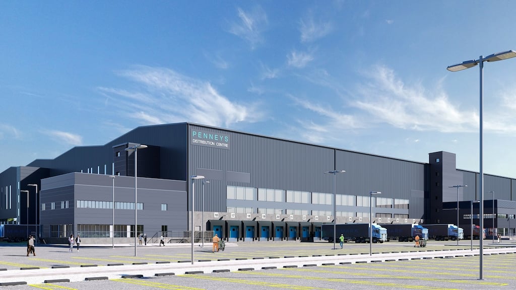 A computer-generated image of Penneys’ proposed logistics hub at Great Connell, Newbridge, Co Kildare