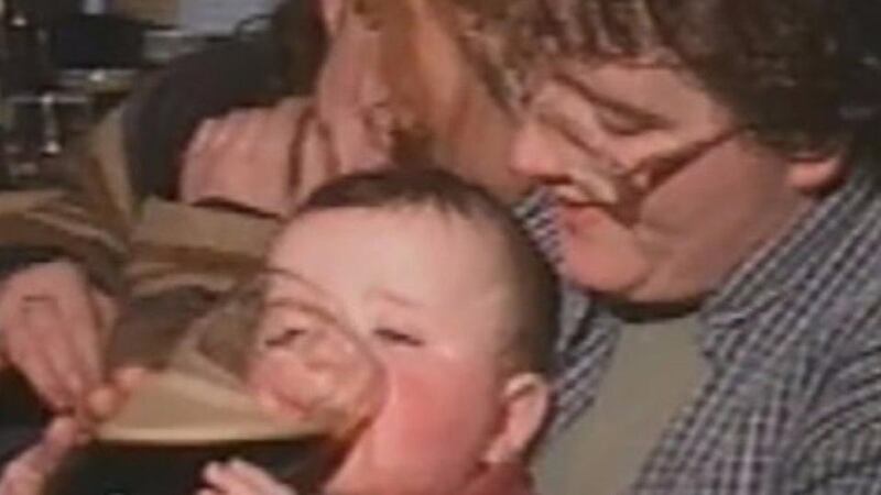 Pint Baby Pint Baby: Look at him there with his roundy head, guzzling a pint of stout like a suckling calf