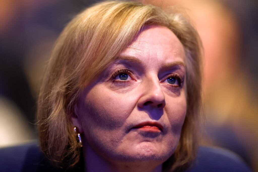With one opinion poll already showing a 33 percentage point lead for Labour, calls for Liz Truss’s departure are emanating from even within the Tory party itself. Photograph: Jeff J Mitchell/Getty Images