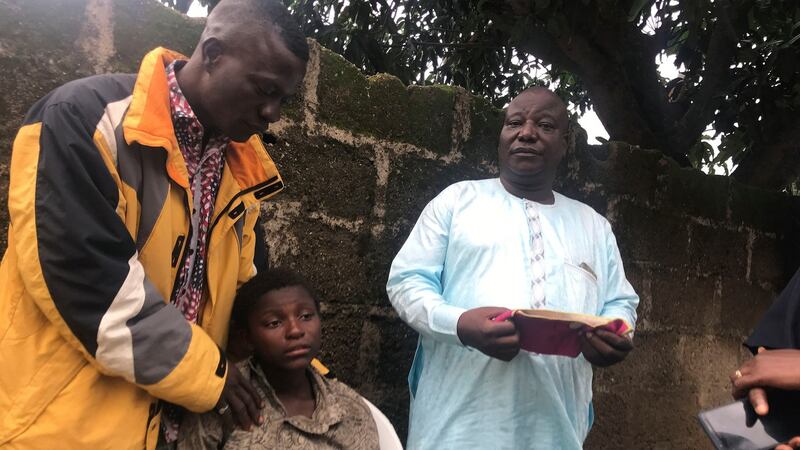 Some 34 children have been reunited with their parents after being taken from the Bethel Baptist High School in Damishi, Nigeria. Photograph: AP Photo