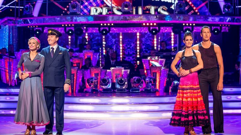 Daniel O’Donnell and Kristina Rihanoff (left) with Kirsty Gallacher and Brendan Cole (right) before the Irish singer became the third celebrity to be voted off this year’s Strictly Come Dancing. Photograph: Guy Levy/BBC/PA Wire
