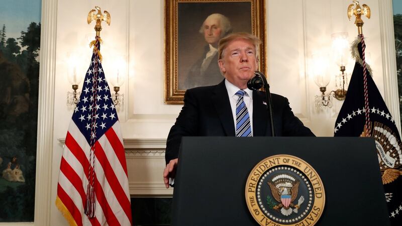 US president Donald Trump speaks about the mass shooting at a Florida high school in a national address from the White House in Washington, DC. Photograph: Leah Millis/Reuters