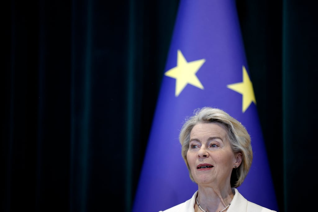 European commission president Ursula Von der Leyen said the ceasefire agreement between Hamas and Israel meant “a page can be turned". Photograph: Adnan Beci/ AFP via Getty Images