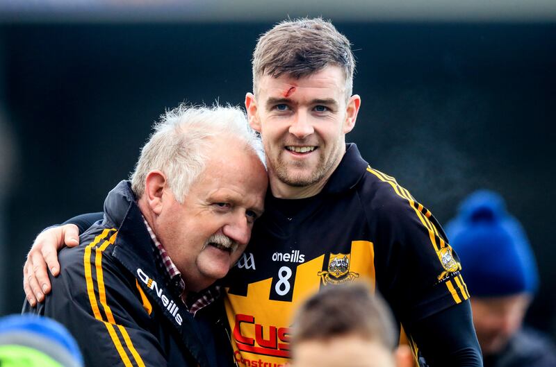 Ballyea's Tony Kelly celebrates after the victory over St Finbarr's in the Munster semi-final. Photograph: Evan Treacy/Inpho