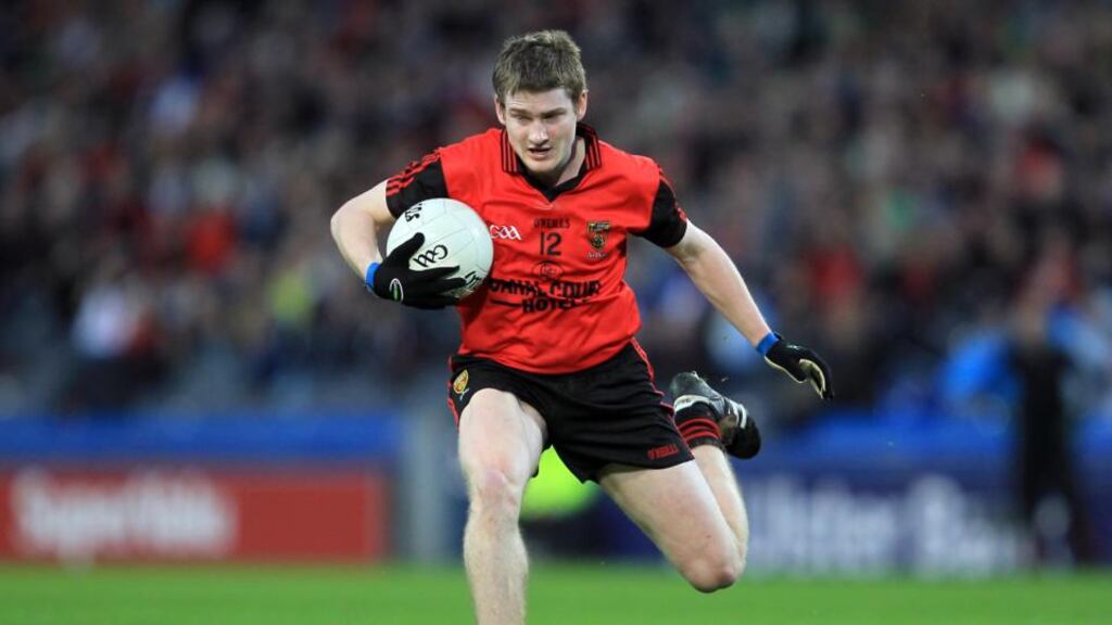 Down’s Conor Maginn: scored a great first-half goal. Photograph: Donall Farmer/Inpho