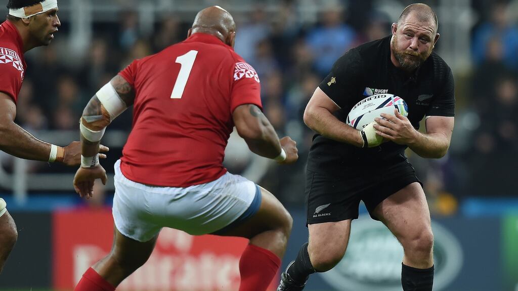 New Zeland prop Tony Woodcock has been ruled out of rest of the Rugby World Cup. Photograph: Afp