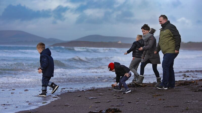 Kasia and Tomasz Gwis, orginally from Poland, moved to Waterville Co Kerry, 13 years ago. They have three boys, Kuba, the eldest, Wojtek and Jasiu. Photograph: Valerie O’Sullivan/The Irish Times