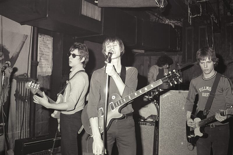 Television perform live at CBGB's in New York in 1975 with (from left to right) Richard Hell, Tom Verlaine, Billy Ficca (drums) and Richard Lloyd. Photograph: Richard E. Aaron/Redferns