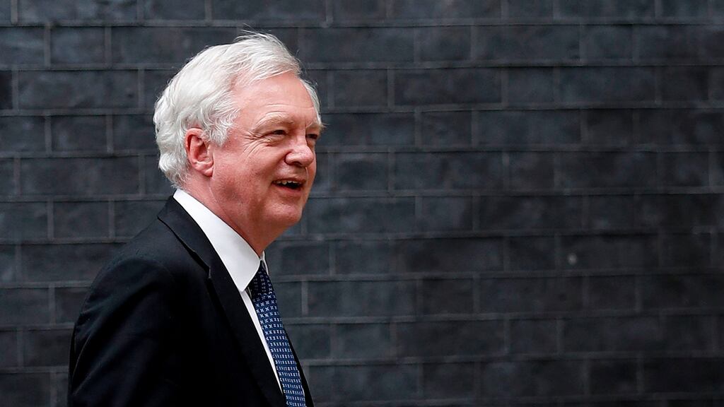 Britain’s Brexit minister David Davis, who threatened to resign this week. Photograph: Adrian Dennis/AFP/Getty Images