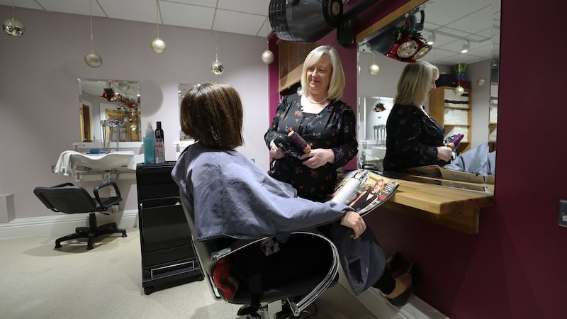 Carol Best hairdresser in Our Lady’s Hospice. Photograph: Nick Bradshaw/The Irish Times