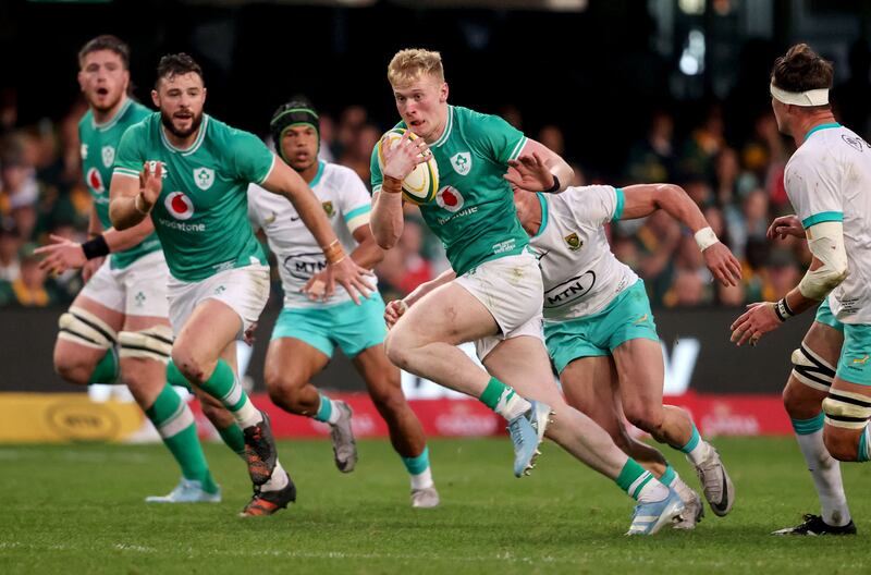 Ireland's Jamie Osborne against South Africa in Durban in July 2024. Photograph: Dan Sheridan/Inpho