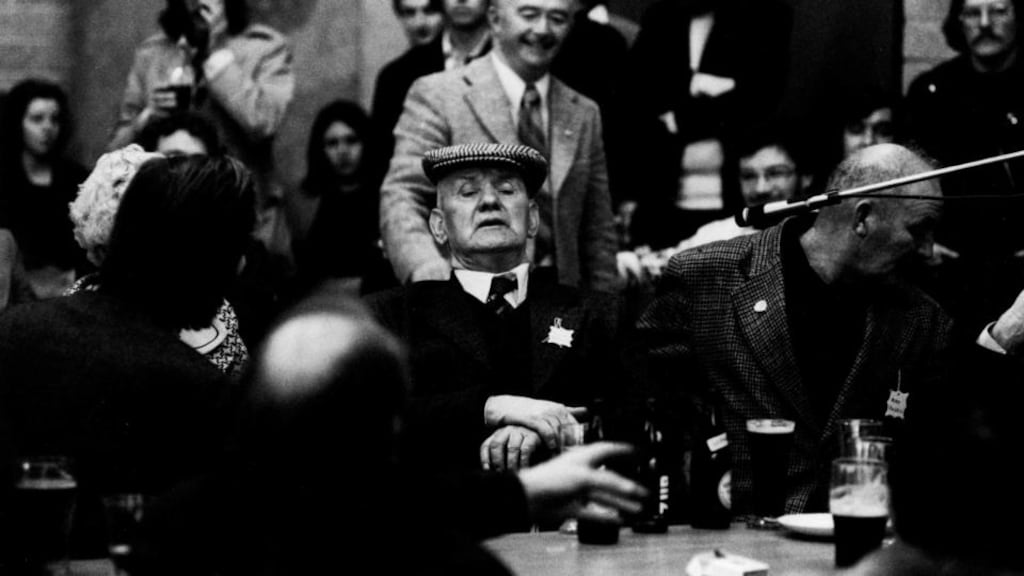 Reference archive: singer Eddie Butcher at Féile na Bóinne in 1977. Photograph: Joe Dowdall/ITMA