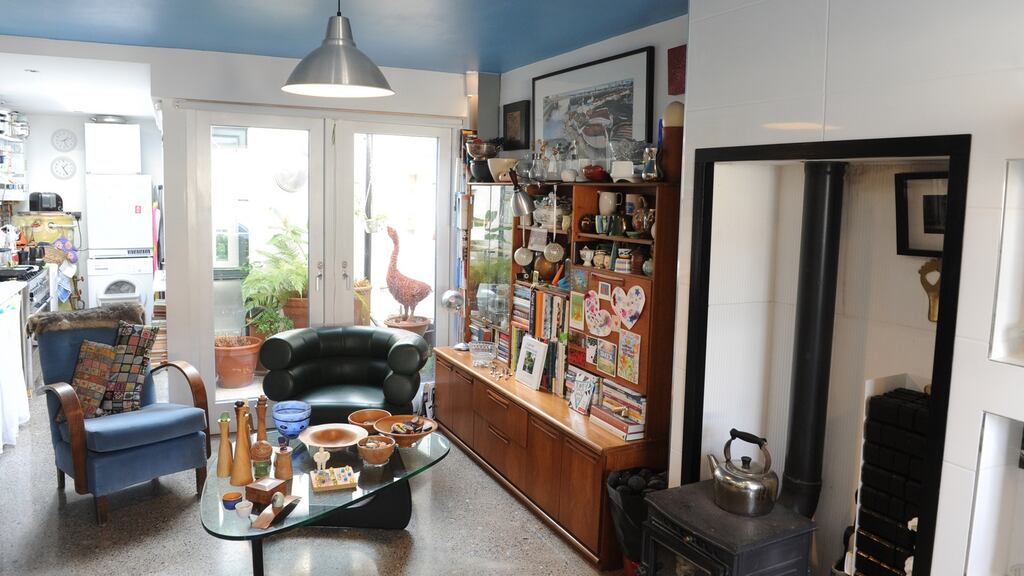 Open-plan: Janie Lazar’s cottage in Glasthule, Co Dublin. Photograph: Aidan Crawley