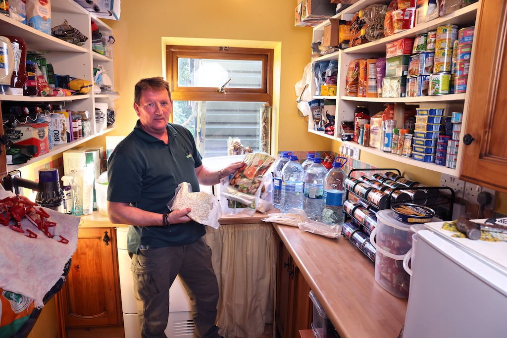 Frank Deegan, a member of Irish Survivalist Group, at home in Kilkenny. Photograph: Dara Mac Dónaill