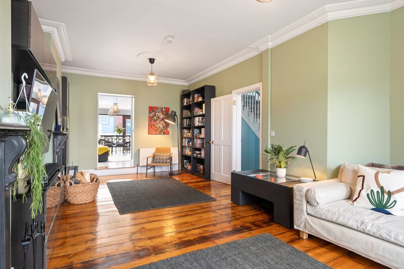 Two former reception rooms have been amalgamated into one