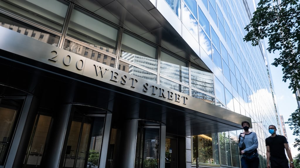 The Goldman Sachs headquarters in New York. Photograph: Jeenah Moon/Bloomberg