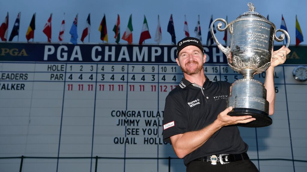 Jimmy Walker won last year’s US PGA Championship at Quail Hollow. Photo: Stuart Franklin/Getty Images