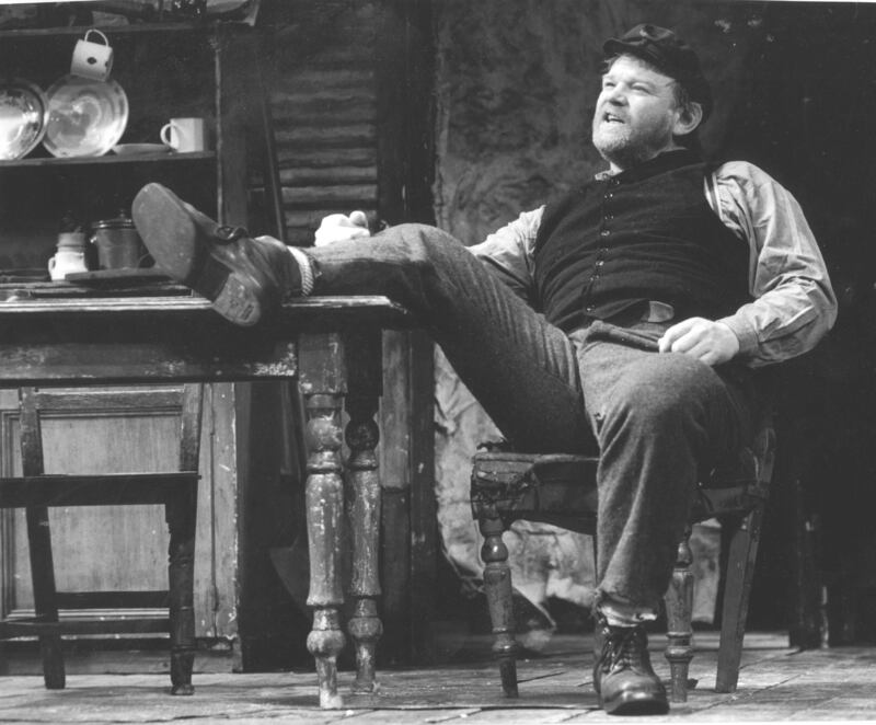 Brendan Gleeson as Captain Jack Boyle in a rehearsal for Juno and The Paycock, by Sean O'Casey, at the Gaiety Theatre, Dublin, in 1994. Photograph: Eric Luke