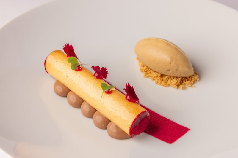 The peanut cannoli is a spectacular dessert