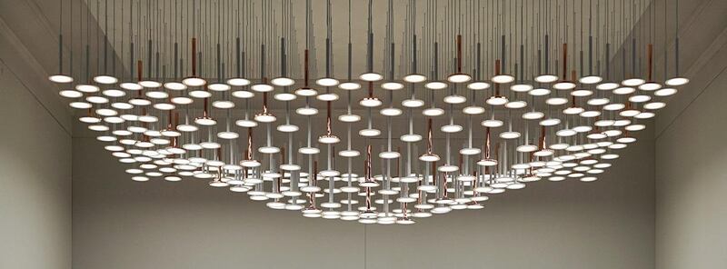 Irain chandelier by Blackbody x Haviland on show at Designjunction