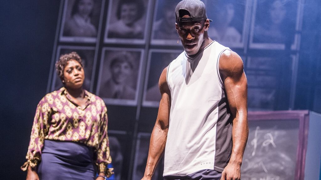 Mica Paris and Jamal Kane Crawford in a scene from Fame The Musical.