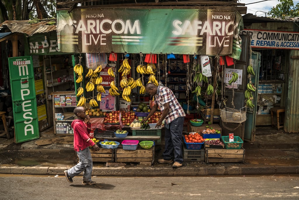 A grocery stall in Kibera, a neighborhood of Nairobi in the capital of Kenya, where there is growing discontent over rising food and fuel prices, and new taxes. Photograph: Brian Otieno/New York Times