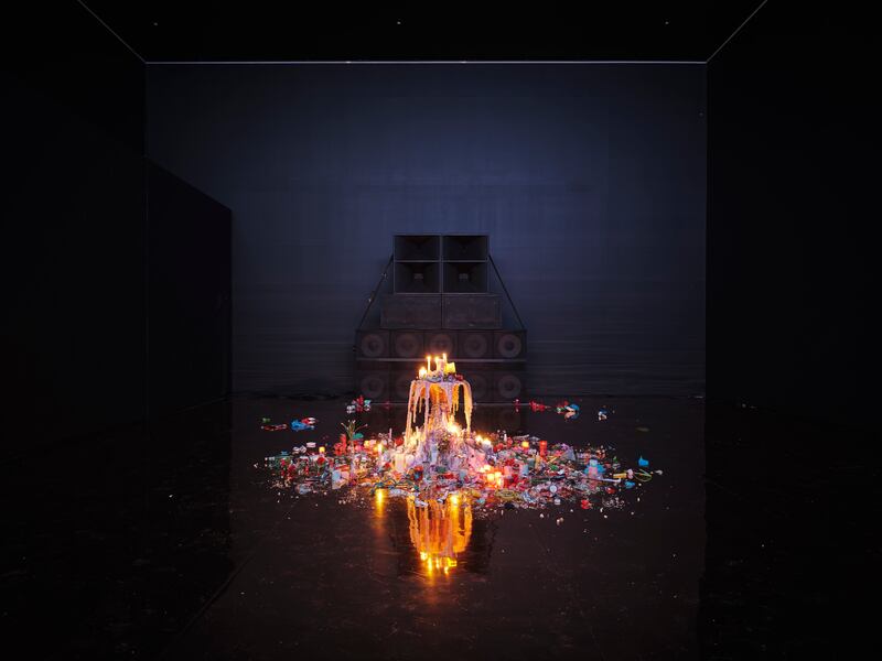 King | Shrine by Emma Martin: 'I saw a quote about shrine wax in grottoes and how there is a build-up over years.' Photograph: Ros Kavanagh