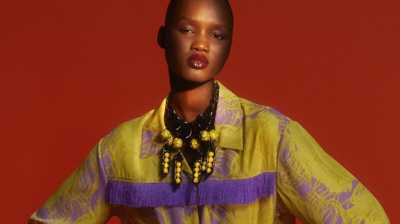 An outfit from the Iris Afpel/H + M collaboration