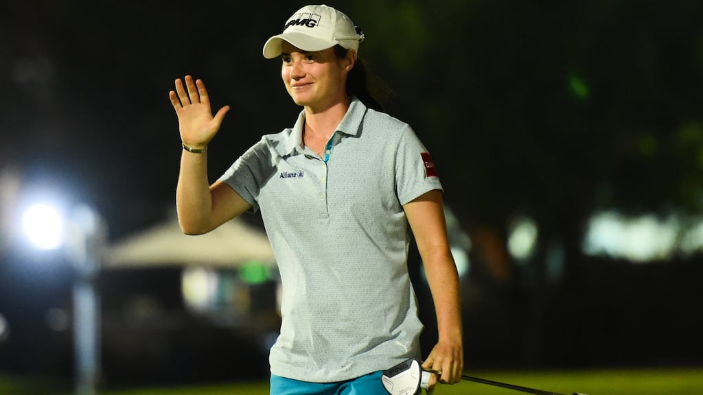 Leona Maguire carded a three-under 69 to move into a share of the lead at the Symetra Classic in North Carolina on Thursday. Photograph: Tom Dulat/Getty Images
