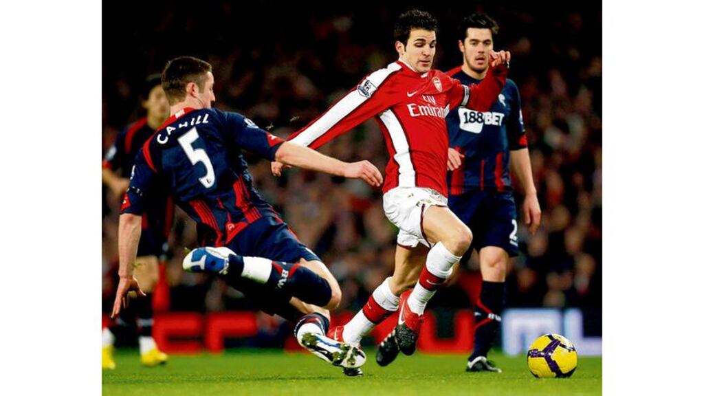 Cesc Fabregas: add injuries to the equation and what you have is someone putting together a body of work to make him footballer of the year. Arsene Wenger: still bemused from tackle fall-out.