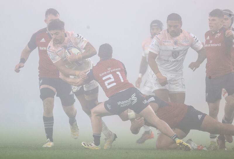Munster's Paddy Patterson tackles Toulouse's Romain Ntamack at Thomond Park last weekend. Photograph: Dan Sheridan/Inpho