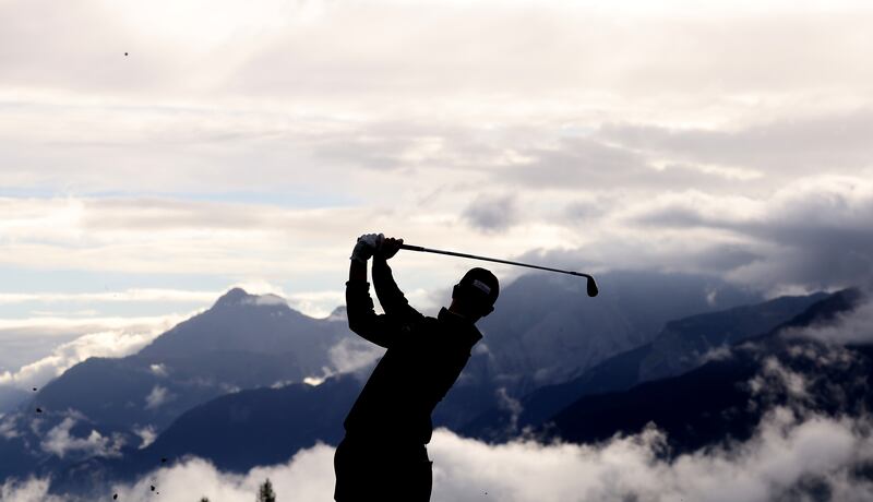 Gary Hurley in action at the Omega European Masters at Crans-sur-Sierre Golf Club, Switzerland, earlier this month. Photograph: Warren Little/Getty Images