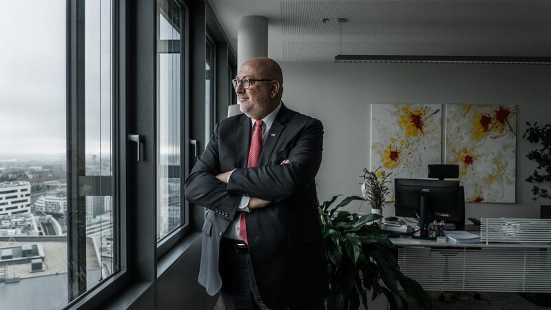 Andreas Matthä, chief executive of ÖBB, Austria’s state-owned railway, at his office in Vienna. Photograph: Maxim Babenko/The New York Times