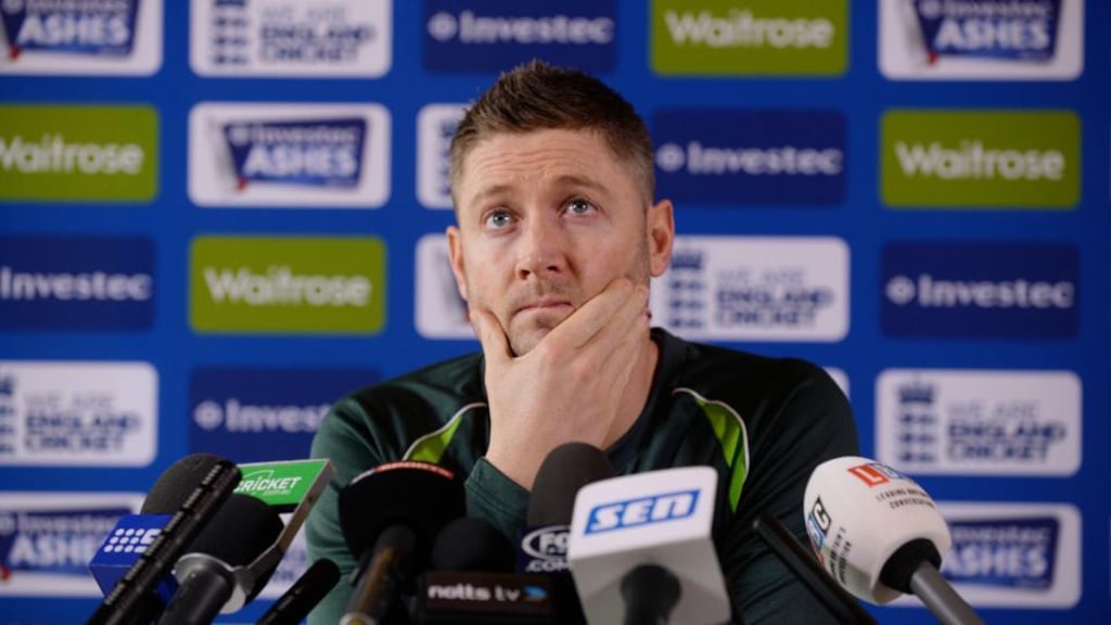 Michael Clarke: Australia captain under fire for poor form in Ashes. Photograph: Philip Brown/Reuters