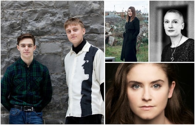 TV (from left clockwise): Dafhyd Flynn and Jacob McCarthy; Aoife McArdle, Nora Twomey and Judith Roddy