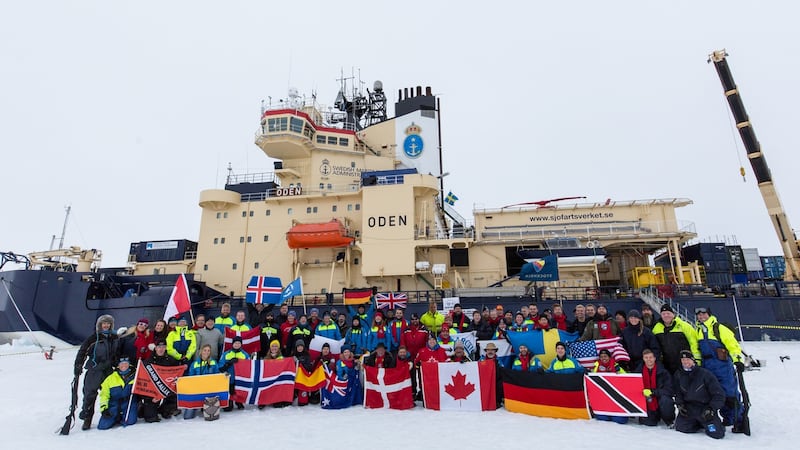 La Daana Kanhai with fellow researchers working in the Arctic