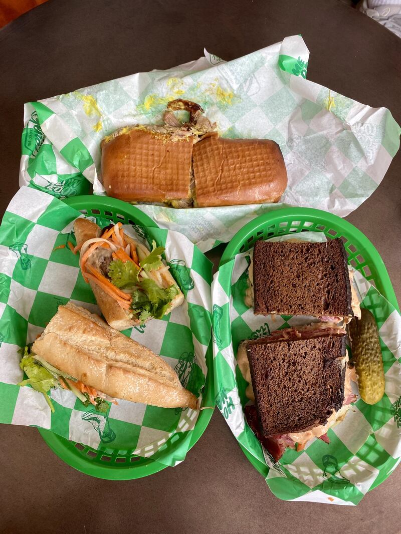 The Reuben, Cubano and vegan bánh mi