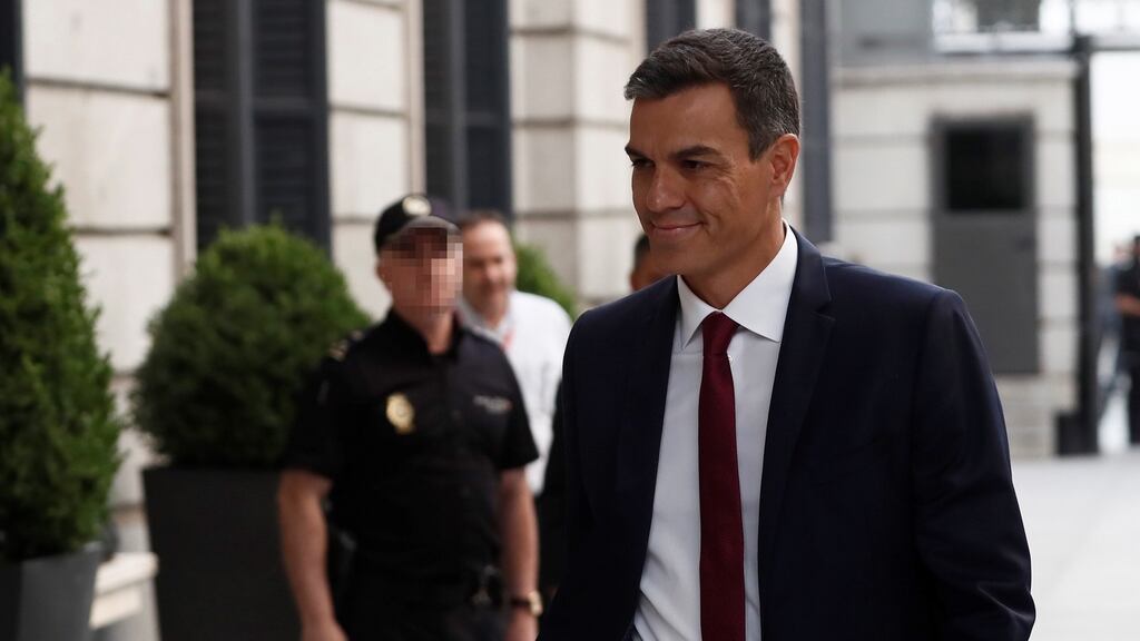 Spanish prime minister Pedro Sanchez: said the allegations were part of an attempt by parties on the political right to discredit him. Photograph:  Mariscal/EPA